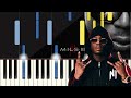 Ninho Lettre à une femme Piano Tutori Ninho Lettre à une femme Piano Tutori