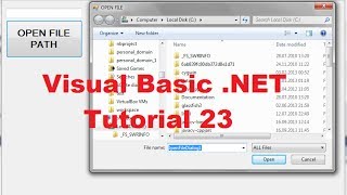 Download the video "Visual Basic .NET Tutorial 23 -How To Use OpenFileDialog (FileName, Filter, Multiselect ..)"