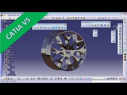 Simple Rim einfache Felge Catia v5 Training