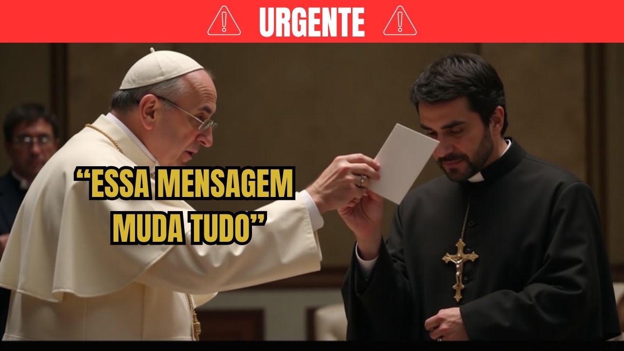 O Papa entrega carta para Padre Fábio de Melo e o que está escrito o faz chorar