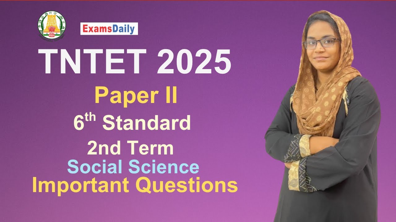 TNTET 2025 Social Science Previous Year Questions DAY 18