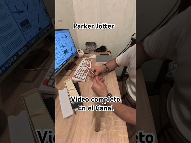 Vídeo relacionado con Parker Jotter set de regalo doble con bolígrafo y portaminas (0,5 mm), acero inoxidable con adorno cromado, recambio de tinta azul, estuche de regalo