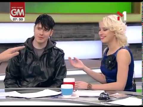 Jayce Lewis on Guten Morgen Ukrianian breakfast program