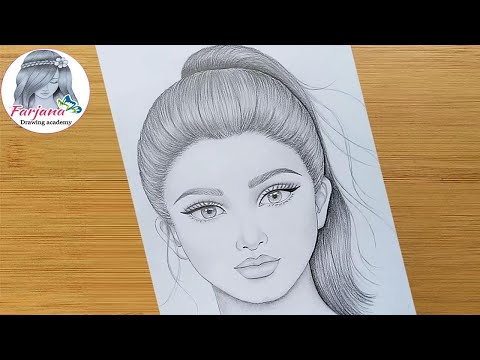 How to draw a girl with ponytail hairstyle || Pencil sketch || Face Drawing || bir kız nasıl çizilir | Video & Photo How to draw a girl with ponytail hairstyle || Pencil sketch || Face Drawing || bir kız nasıl çizilir | Video & Photo