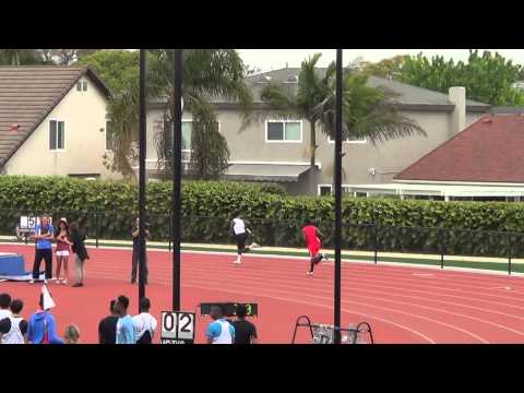 FSB 4x100 vs Servite Rosary 3-11-15 - Los Alamitos Boys Track