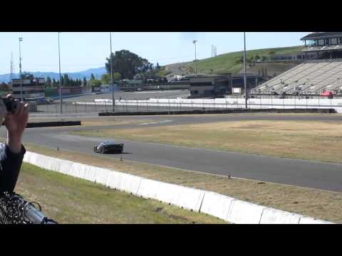 Black Ferrari FXX at Infineon Raceway