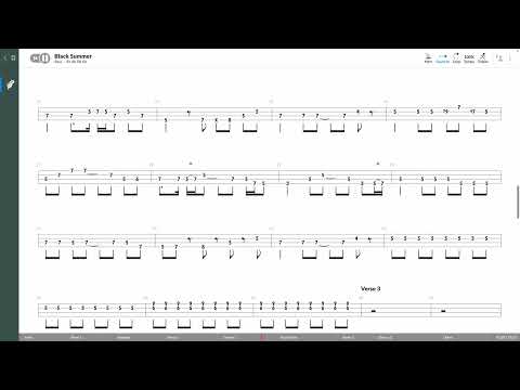 Red Hot Chili Peppers - Black Summer (BASS TAB PLAY ALONG)