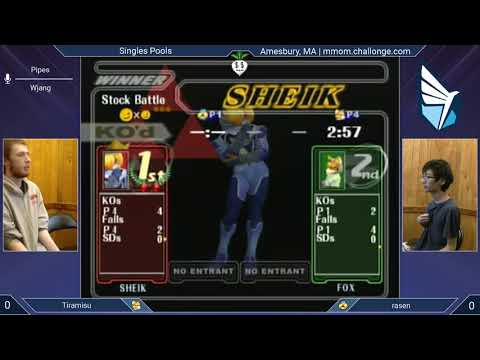 MMOM Bi-Monthly 11 SSBM - HoG | Tiramisu (Fox) vs. Rasen (Sheik, Marth) - Melee Pools