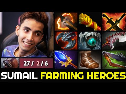 SUMAIL Farming Heroes in IMMORTAL Bracket! - No Mercy 27 Kills 7.27 Dota 2