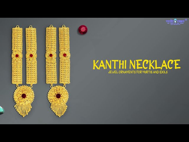 Gemstone Studded Golden Jewlery Kanthi / Mala for God and Goddess Decor video