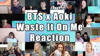 BTS (방탄소년단), Steve Aoki - Waste It On Me &quot;Reaction Mashup&quot;