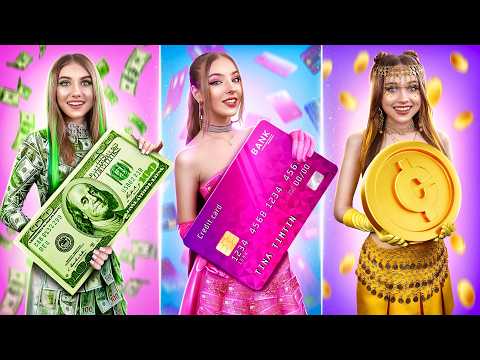 Fille Centime VS Fille du Dollar VS Fille du Million ! Fille ATM dans la Vraie Vie