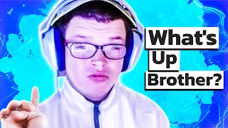 Sketch says What's Up Brother. why it's funny