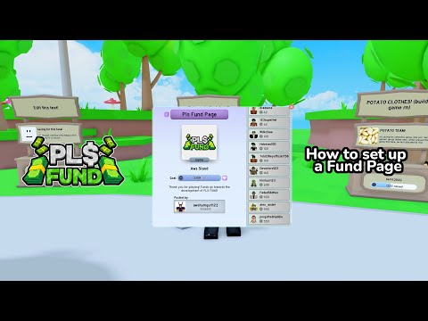 ROBLOX PLS FUND - How to set up a Fund Page (TUTORIAL)