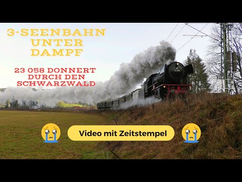 23058 donnert auf der 3-Seenbahn durch den Schwarzwald