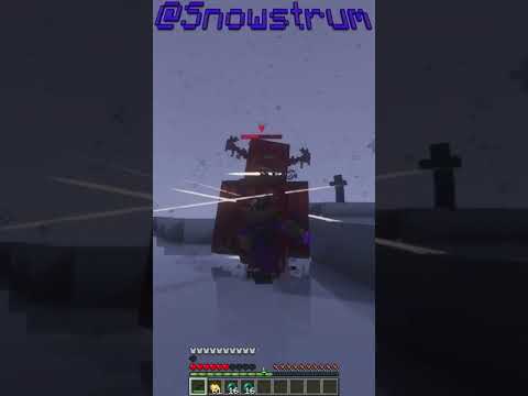 Insane Minecraft Battle: Snowstrum vs Warden #shorts