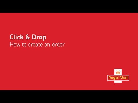 Part of a video titled Click & Drop - How to create an order - YouTube