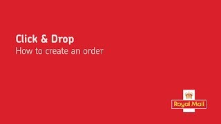 Click & Drop - How to create an order