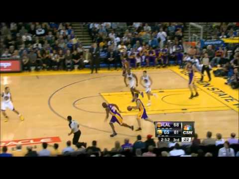 Kobe Bryant Alley Oop Dunk vs. Golden State Warriors (34 Points 10 Reb 5 Ast) 12/22/12