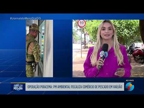 Batalhão Ambiental da PM fiscaliza comércio de pescado em Varjão