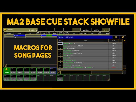 MA2-Basis-Showfile für Cue-Stacks/Songs