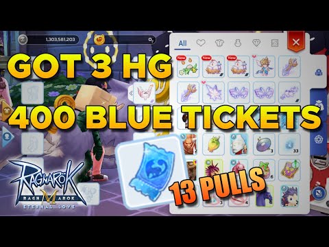 GOT 3 FREE NICE GACHA HEADGEAR FROM BLUE TICKETS - RAGNAROK MOBILE