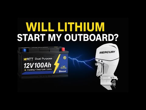 Will a Marine Lithium Starting Battery Work? | Wattcycle Install & Mercury Verado Test