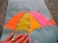 Arts & Crafts activity, Weather theme: project for rainy day, umbrella rhyme and glue project.