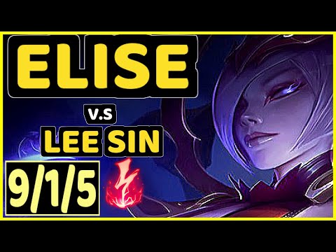 DARDOCH (ELISE) vs LEE SIN - 9/1/5 KDA JUNGLE GAMEPLAY - NA Ranked GRANDMASTER
