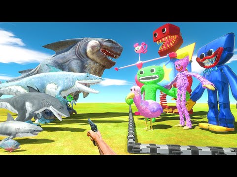 FPS Avatar Rescues Poppy Playtime and Banban and Fights King Shark - Animal Revolt Battle Simulator