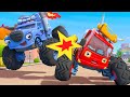 Trouble Maker in the Monster Car Race | Fire Truck | Nursery Rhymes | Kids Songs | BabyBus