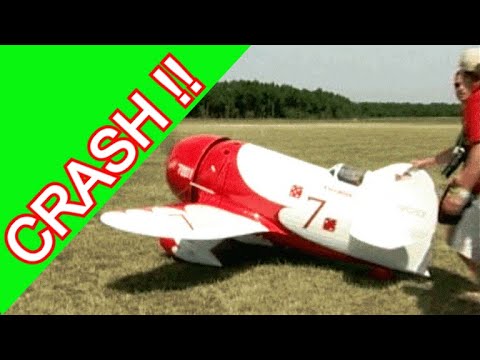 Crash RC Giant Gee Bee - Flight and Terrible end