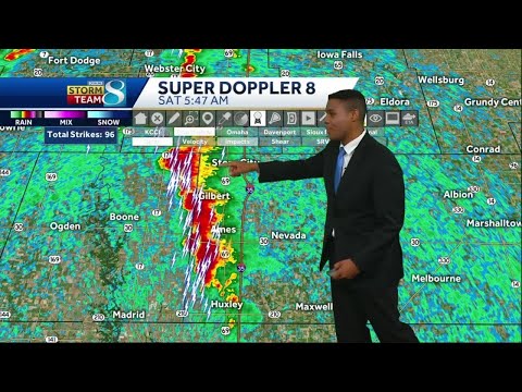 Isolated severe storms in Central Iowa Saturday