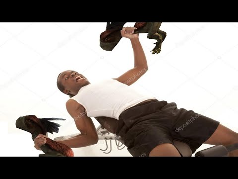 potężny gorn męczy się ze ścierwojadem