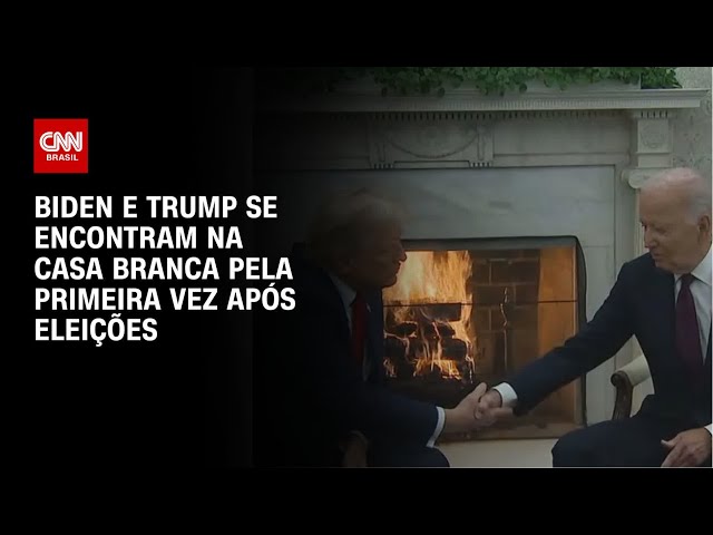 Biden e Trump se encontram na Casa Branca pela primeira vez após eleições | BASTIDORES CNN
