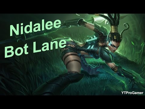 League Of Legends - Nidalee bot lane (Full Gameplay)