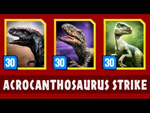 NEW MAX LEVEL 30 EPIC ACROCANTHOSAURUS STRIKE EVENT (JURASSIC WORLD ALIVE)