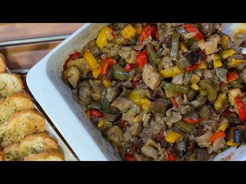 RECEITA DE CAPONATA (ANTEPASTO) DE BERINJELA SUPER FÁCIL E RÁPIDO
