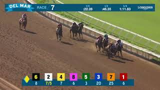 Stolen Treasure wins race 7 at Del Mar 7/23/26