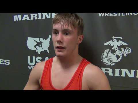 Carson Manville of Pennsylvania, 2018 Cadet men's freestyle champion at 145 pounds