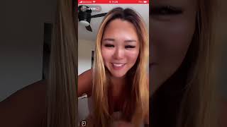 ライブ配信　ギャルの薄着からの胸チラ　谷間　nipslip