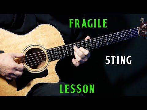 how to play "Fragile" on guitar by Sting | guitar lesson tutorial