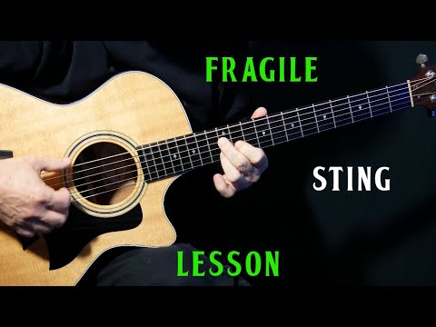 how to play "Fragile" on guitar by Sting | guitar lesson tutorial