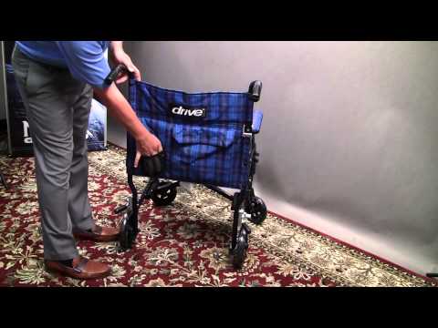 Drive Medical Lightweight Fly-Lite Transport Chair  |  Wheelchair
