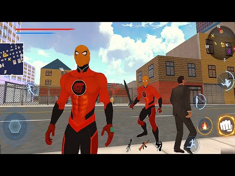 Flying Superhero Spider Rope Hero Rescue Game 2023 Part2 - Android GamePlay