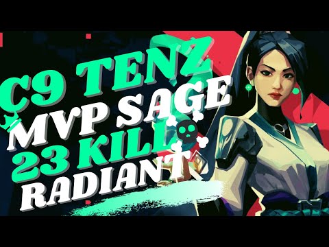 C9 TENZ MVP SAGE GAMEPLAY ON ASCENT - VALORANT
