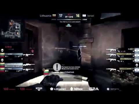 CSGO E-FRAG.NET TWC 2015 European Qualifier Lithuania vs. Israel overtime Ninja defuse
