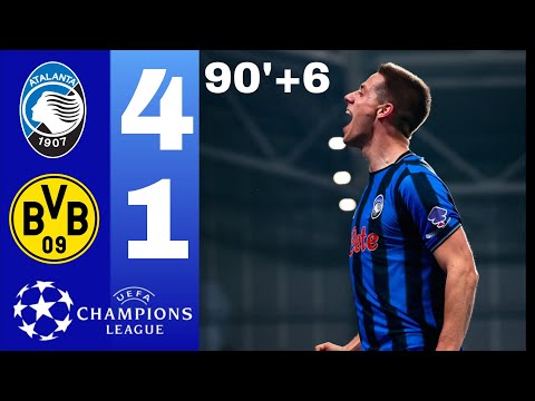 atalanta vs dortmund 4-1 Highlights & Goals •  champions league 2026