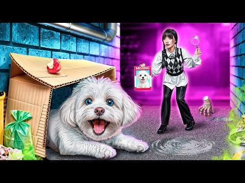 ¡Mi Perra ha Desaparecido! Labubu y Merlina Salvaron a una Perrita