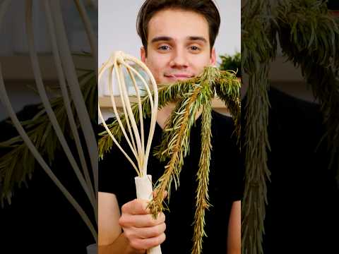 Z vianočného stromčeka som vyrobil kuchynskú metličku 🌲😄